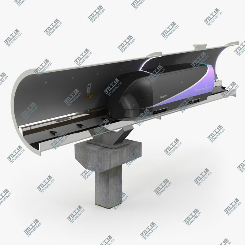 images/goods_img/202104023/Speed Hyperloop Tunnel Section with Train 3D model/1.jpg